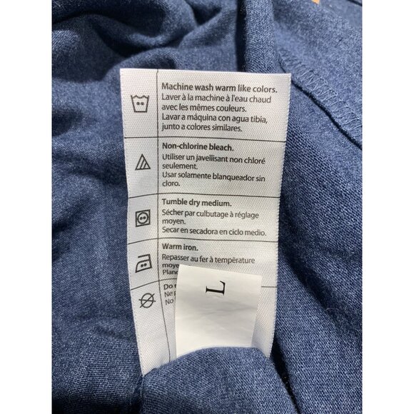 Carhartt T-Shirt Large Mens Pocket  Original Fit Blue - Picture 7 of 7